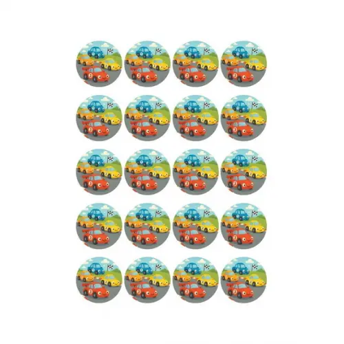 Adesivo Personalizado Latinha 5cm Carros de Corridas