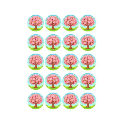 Adesivo Personalizado Latinha 5cm Cerejeira