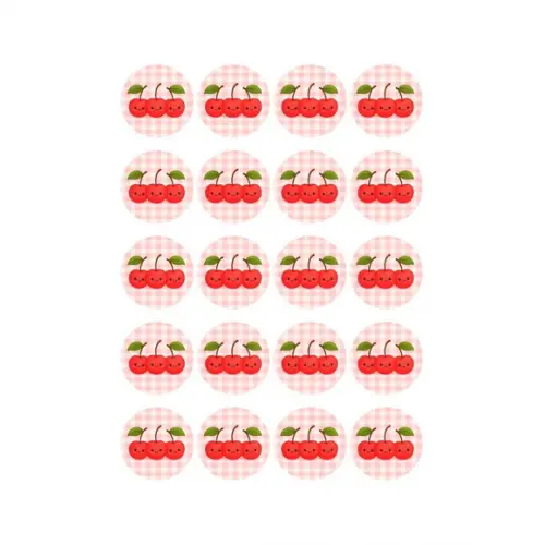 Adesivo Personalizado Latinha 5cm Cerejinha