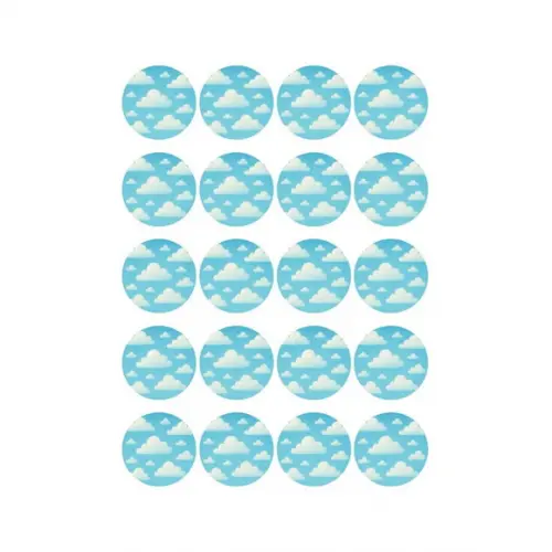Adesivo Personalizado Latinha 5cm Céu Azul