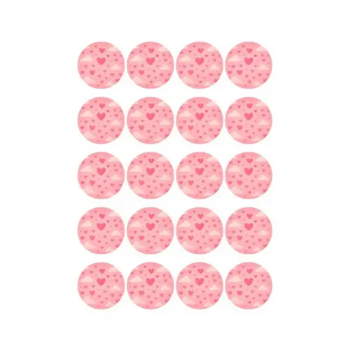 Adesivo Personalizado Latinha 5cm Céu Rosa