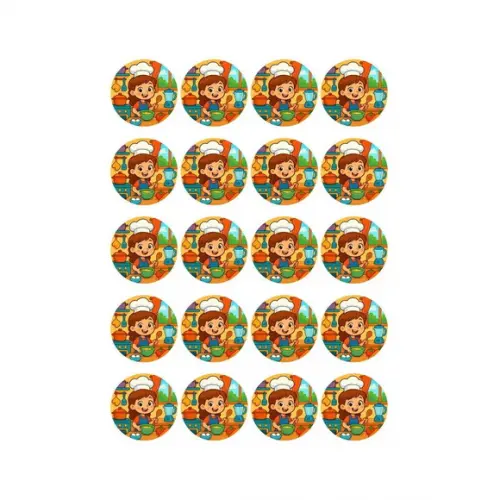 Adesivo Personalizado Latinha 5cm Cozinha Kids