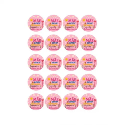 Adesivo Personalizado Latinha 5cm Dia das Mães