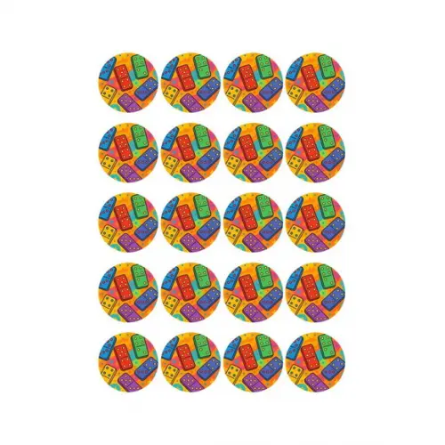 Adesivo Personalizado Latinha 5cm Dominós Coloridos