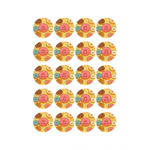 Adesivo Personalizado Latinha 5cm Donuts