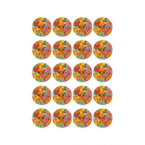 Adesivo Personalizado Latinha 5cm Fast Food