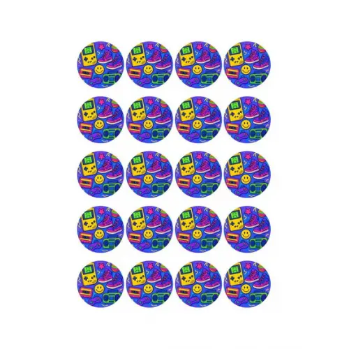 Adesivo Personalizado Latinha 5cm Festa Anos 90