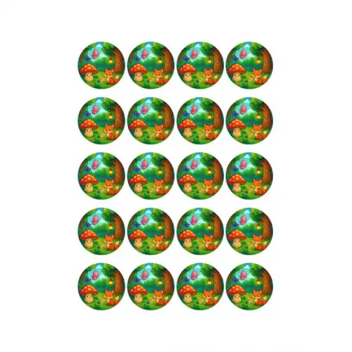 Adesivo Personalizado Latinha 5cm Floresta Encantada