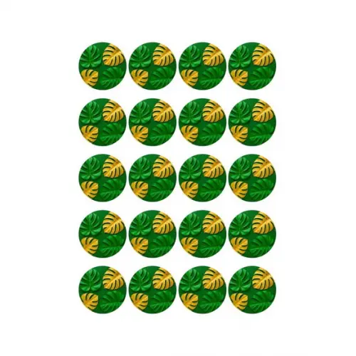 Adesivo Personalizado Latinha 5cm Folha Costela-de-adão
