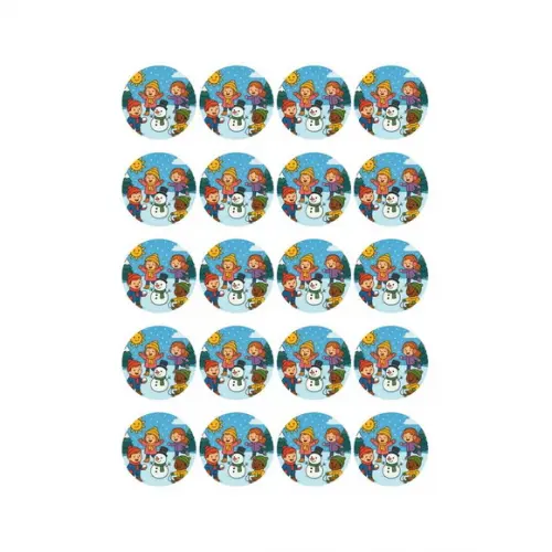 Adesivo Personalizado Latinha 5cm Inverno Divertido
