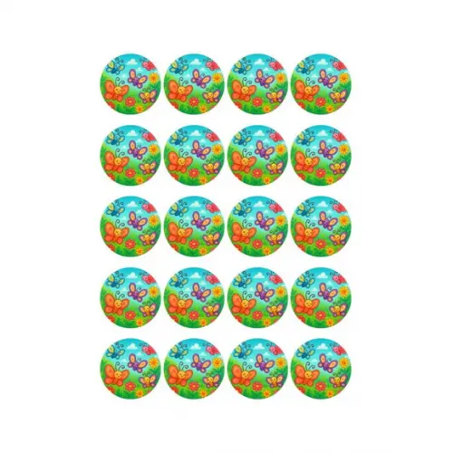Adesivo Personalizado Latinha 5cm Jardim das Borboletas