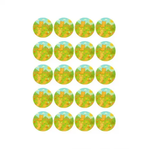 Adesivo Personalizado Latinha 5cm Jardim dos Bichinhos