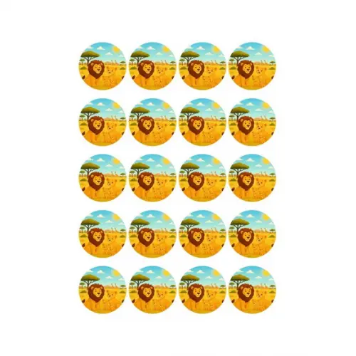 Adesivo Personalizado Latinha 5cm Leões