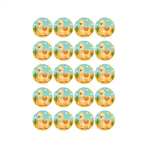 Adesivo Personalizado Latinha 5cm Lhama