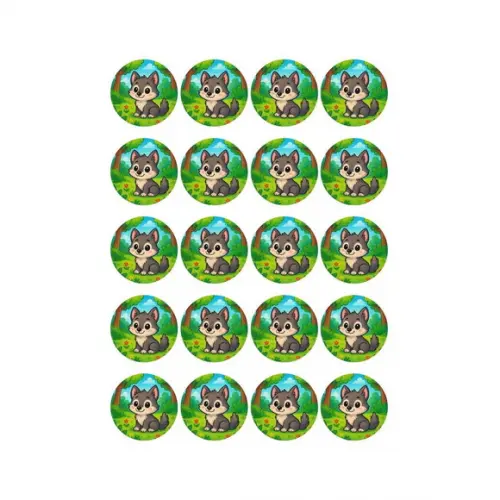 Adesivo Personalizado Latinha 5cm Lobinho