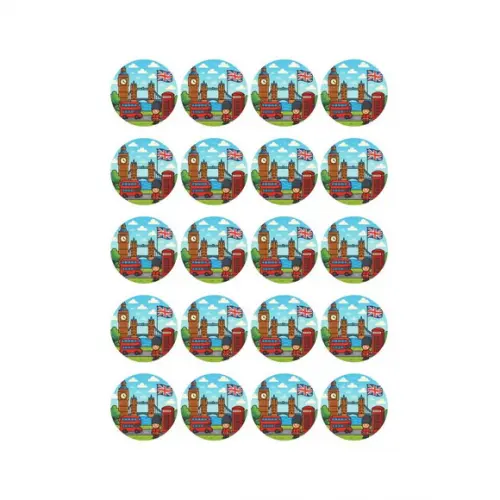 Adesivo Personalizado Latinha 5cm Londres