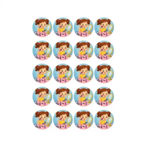 Adesivo Personalizado Latinha 5cm Maquiagem