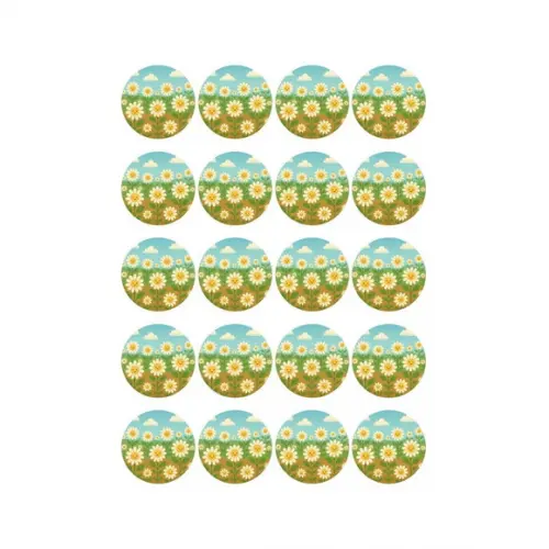 Adesivo Personalizado Latinha 5cm Margaridas