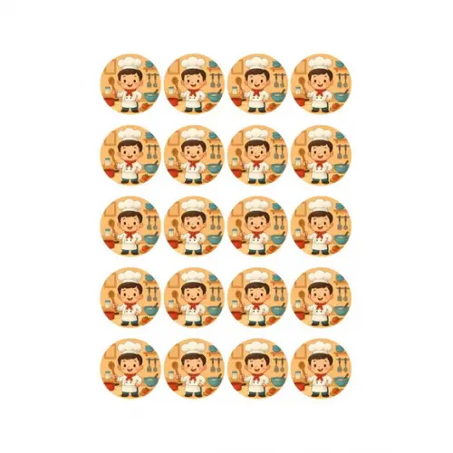 Adesivo Personalizado Latinha 5cm Mini Chefe Menino