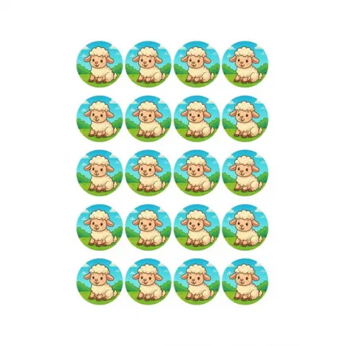 Adesivo Personalizado Latinha 5cm Ovelhinha