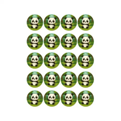 Adesivo Personalizado Latinha 5cm Panda Baby