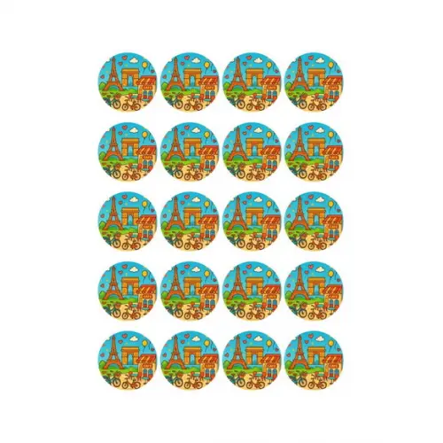 Adesivo Personalizado Latinha 5cm Paris