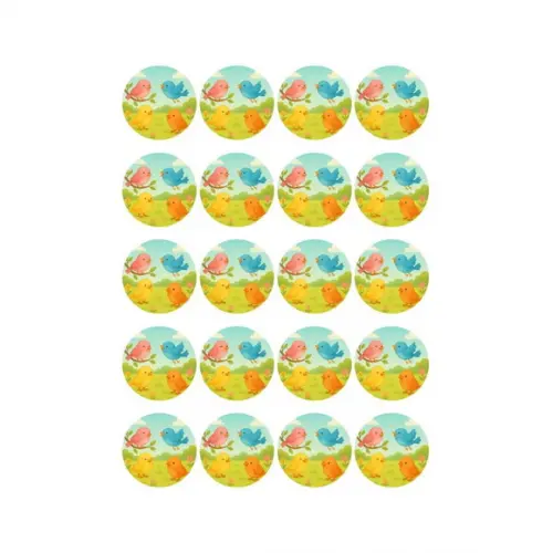 Adesivo Personalizado Latinha 5cm Passarinhos