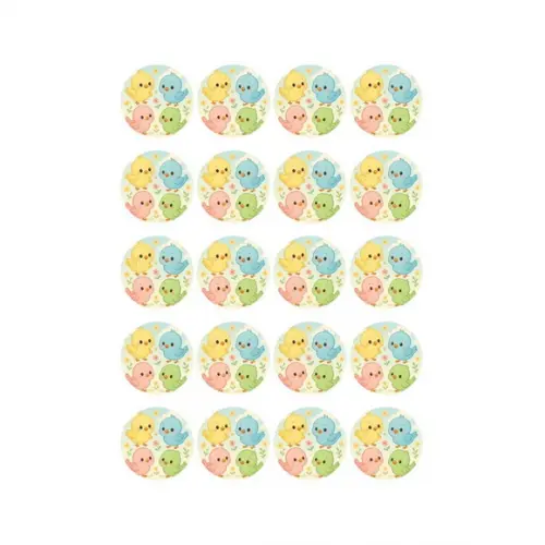 Adesivo Personalizado Latinha 5cm Passarinhos Baby