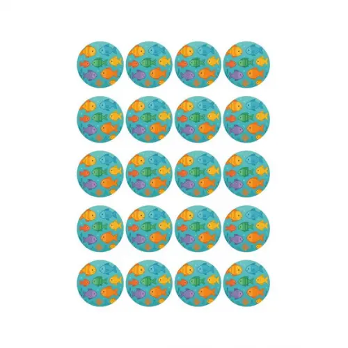 Adesivo Personalizado Latinha 5cm Peixinhos Coloridos