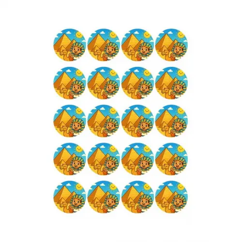 Adesivo Personalizado Latinha 5cm Pirâmides do Egito