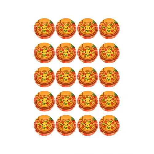 Adesivo Personalizado Latinha 5cm Pizza Divertida