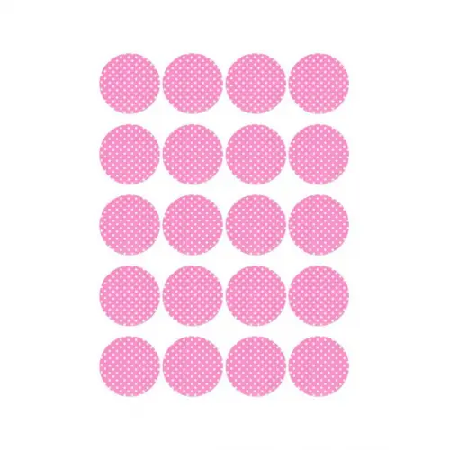 Adesivo Personalizado Latinha 5cm Poá Rosa Pink