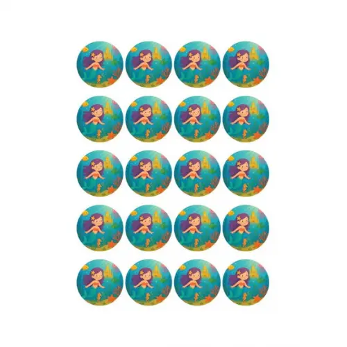 Adesivo Personalizado Latinha 5cm Reino Subaquático