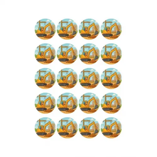 Adesivo Personalizado Latinha 5cm Retroescavadeira