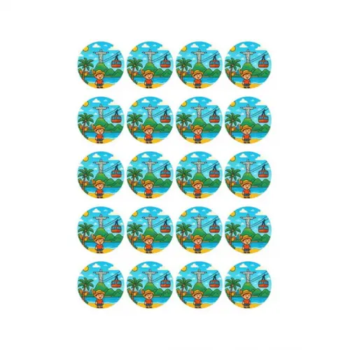 Adesivo Personalizado Latinha 5cm Rio de Janeiro