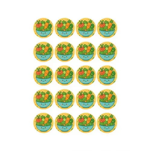 Adesivo Personalizado Latinha 5cm Salada Divertida