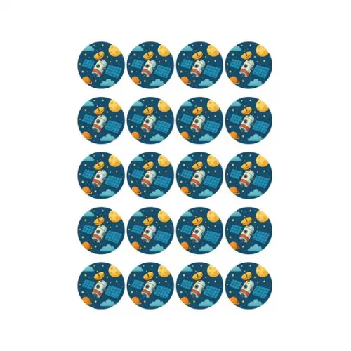 Adesivo Personalizado Latinha 5cm Satélite