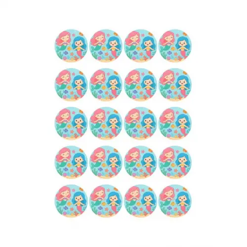 Adesivo Personalizado Latinha 5cm Sereias
