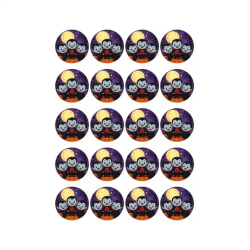 Adesivo Personalizado Latinha 5cm Vampirinhos Fofinhos
