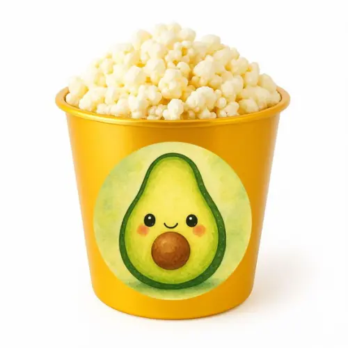 Balde de Pipoca Personalizado Infantil Abacate