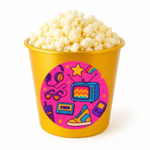 Balde de Pipoca Personalizado Infantil Anos 80