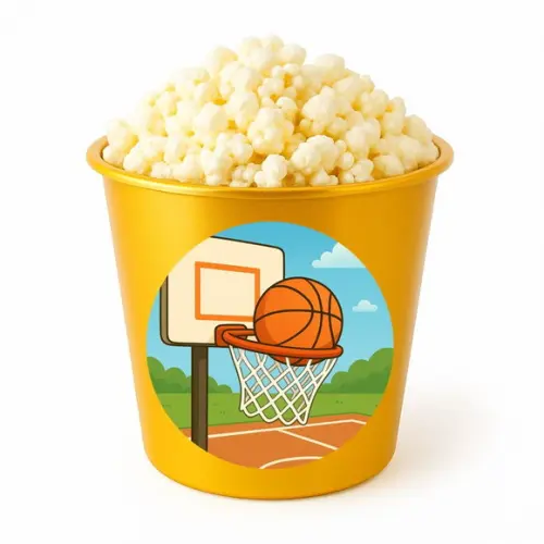 Balde de Pipoca Personalizado Infantil Basquete
