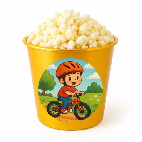 Balde de Pipoca Personalizado Infantil Bike Ciclista