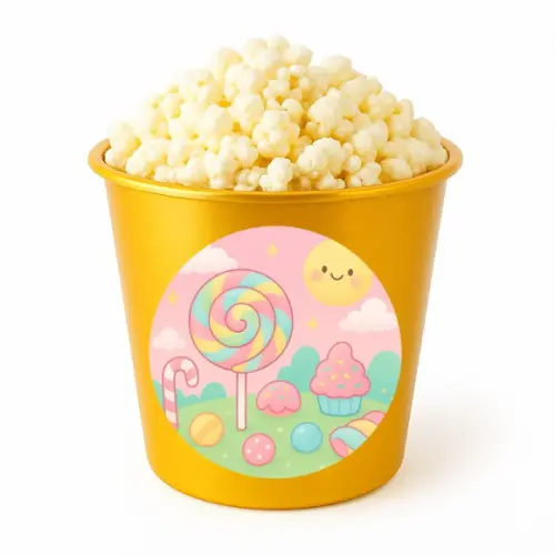 Balde de Pipoca Personalizado Infantil Candy Color