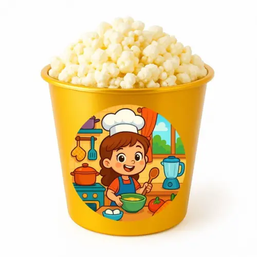 Balde de Pipoca Personalizado Infantil Cozinha Kids