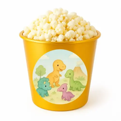 Balde de Pipoca Personalizado Infantil Dinossauros Baby