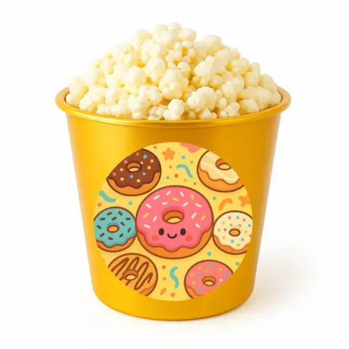 Balde de Pipoca Personalizado Infantil Donuts