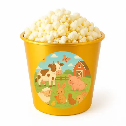 Balde de Pipoca Personalizado Infantil Fazendinha