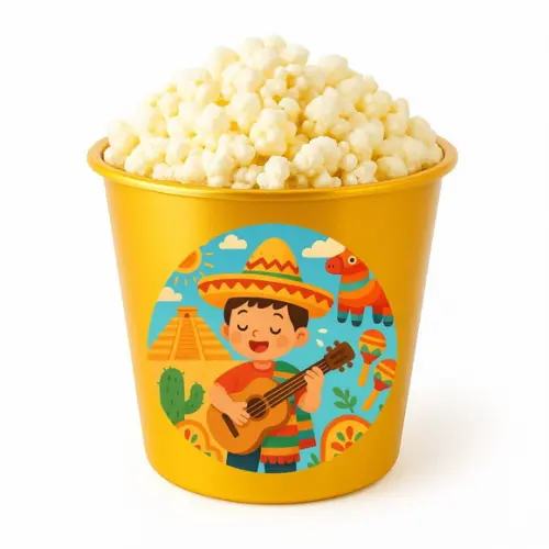 Balde de Pipoca Personalizado Infantil Festa Mexicana