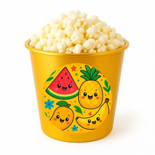 Balde de Pipoca Personalizado Infantil Frutas Tropicais